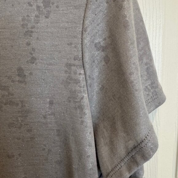 Zenergy by Chicos Sparkly Tee Shirt, Size 1, Gray/Silver - Picture 3 of 5